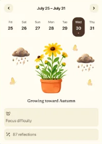 OnVeil garden screen, brain weather Stormy